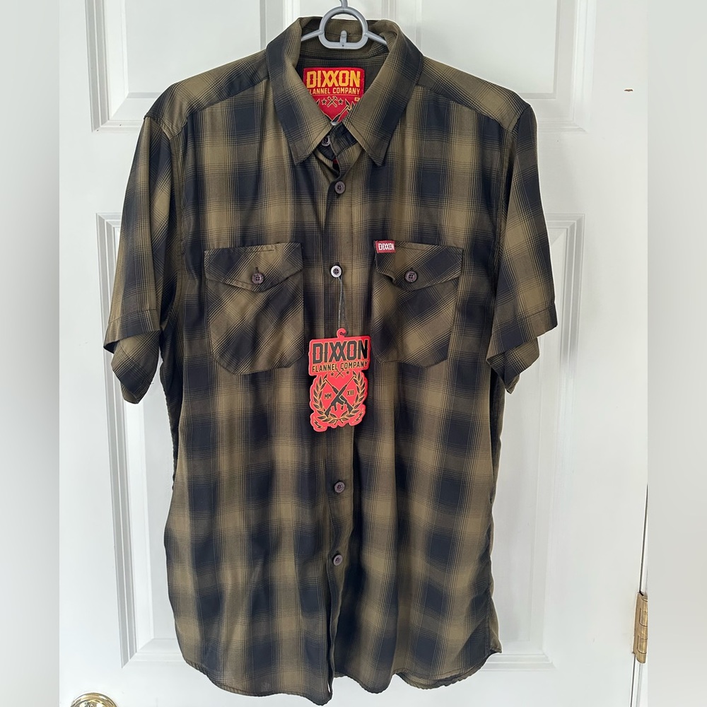Dixxon Men’s Bamboo Short-sleeve Button Up Shirt The Corps Medium